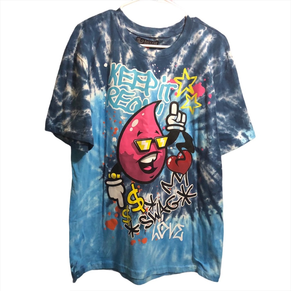 - BLACK PIKE tie dye Short Sleeve shirt men’s Sz M